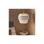 91532 3 Light Pendant Matt Gold Paint & White Tassels