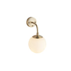 91892 1 Light Wall Light Matt Antique Brass Plate & Opal Glass (S)