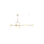 91893 5 Light Bar Pendant Matt Antique Brass Plate & Opal Glass