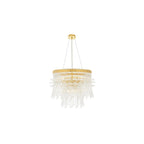 91941 9 Light Pendant Polished Gold Plated Finish With Clear Glass