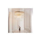 91941 9 Light Pendant Polished Gold Plated Finish With Clear Glass