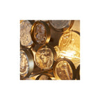 91990 2 Light Wall Light Antique Gold Paint, Clear & Amber Glass