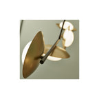 92036 4 Light Bar Pendant Gold & Dark Bronze Finish With Opal Glass