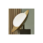 92038 1 Light Table Lamp Gold & Dark Bronze Finish With Opal Glass