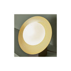 92038 1 Light Table Lamp Gold & Dark Bronze Finish With Opal Glass