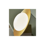 92038 1 Light Table Lamp Gold & Dark Bronze Finish With Opal Glass