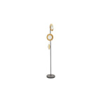 92039 3 Light Floor Lamp Gold & Dark Bronze Finish With Opal Glass
