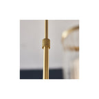 92214 12 Light Pendant Satin Brass Plate With Clear & Frosted Glass
