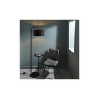 92301 1 Light Floor Lamp Satin Black Paint & Black Fabric