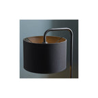 92345 1 Light Table Lamp Satin Black Paint & Black Fabric
