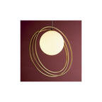 92488 1 Light Pendant Brushed Gold Paint & Gloss Opal Glass