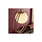 92488 1 Light Pendant Brushed Gold Paint & Gloss Opal Glass