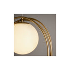92488 1 Light Pendant Brushed Gold Paint & Gloss Opal Glass