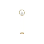 92492 1 Light Floor Lamp Brushed Gold Paint & Gloss Opal Glass