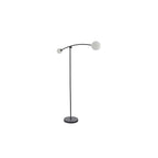 92604 2 Light Floor Lamp Textured Matt Black & Gloss Opal Glass