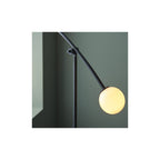 92604 2 Light Floor Lamp Textured Matt Black & Gloss Opal Glass