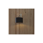 92628 1 Light Wall Light Matt Nickel Plate & Black Cotton Fabric