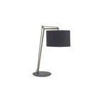 92629 1 Light Table Lamp Matt Nickel Plate & Black Cotton Fabric