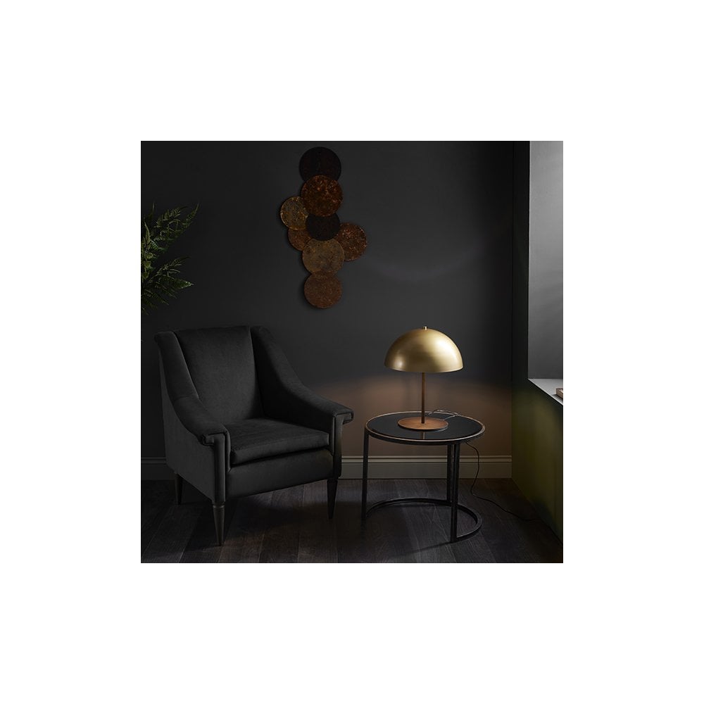 92695 1 Light Table Lamp Soft Gold & Dark Bronze Effect Paint
