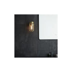 92855 Outdoor 1 Light Wall Light Brushed Gold Finish & Clear Glass
