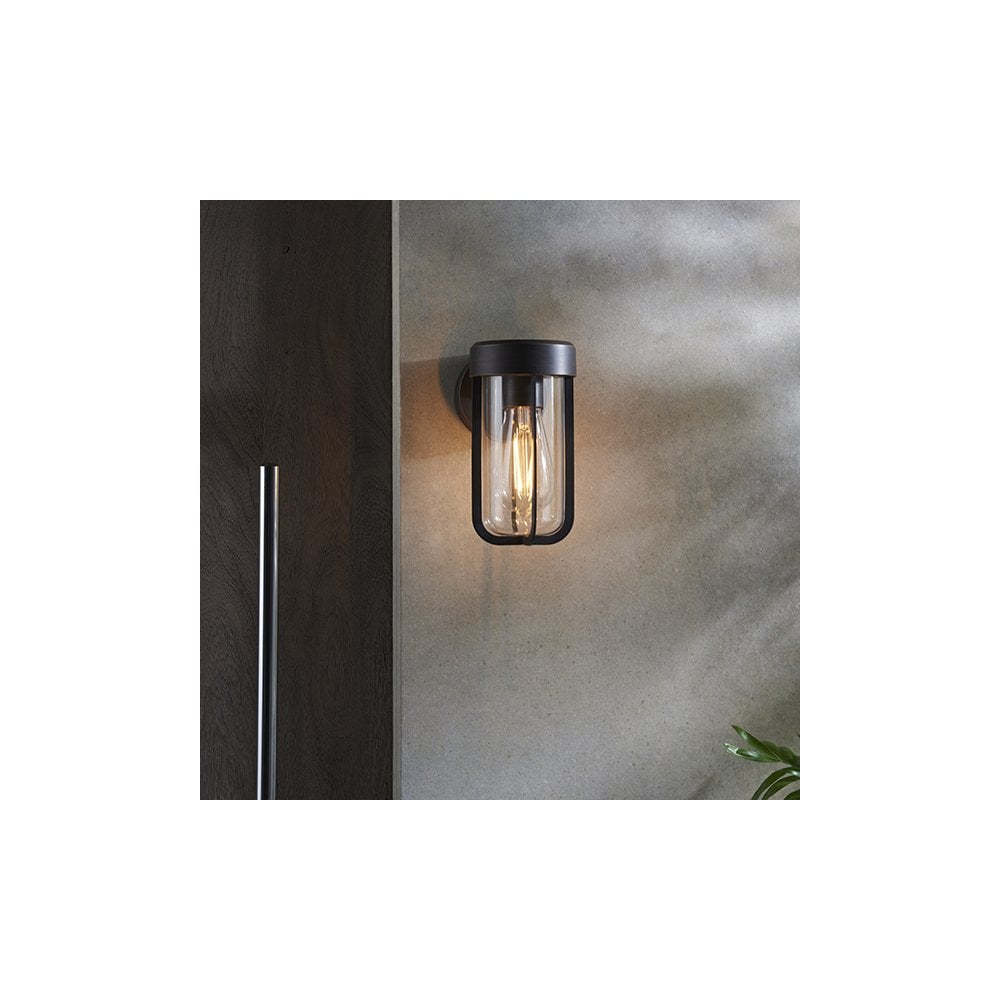 92857 Outdoor 1 Light Wall Light Brushed Bronze Finish & Clear Glass