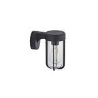 92859 Outdoor 1 Light Wall Light Matt Black Finish & Clear Glass