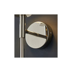 92949 1 Light Wall Light Bright Nickel Plate & Vintage White Fabric Shade