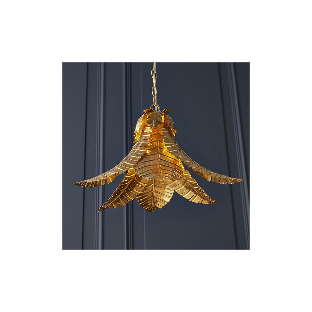93875 1 Light Pendant Distressed Gold Finish