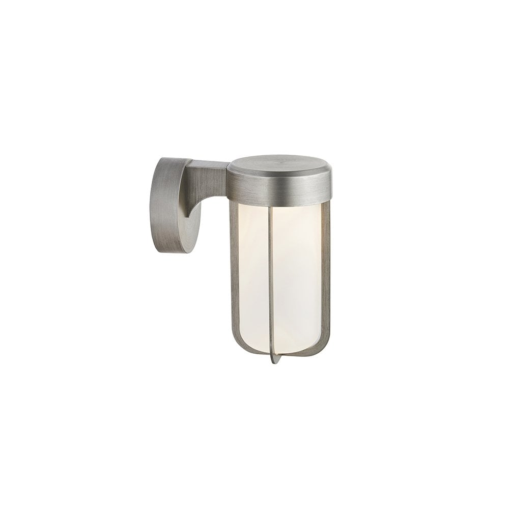 94990 Outdoor LED Wall Light Brushed Silver Finish & Frosted Glass