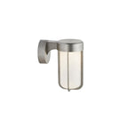 94990 Outdoor LED Wall Light Brushed Silver Finish & Frosted Glass
