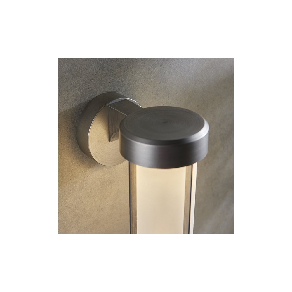 94990 Outdoor LED Wall Light Brushed Silver Finish & Frosted Glass