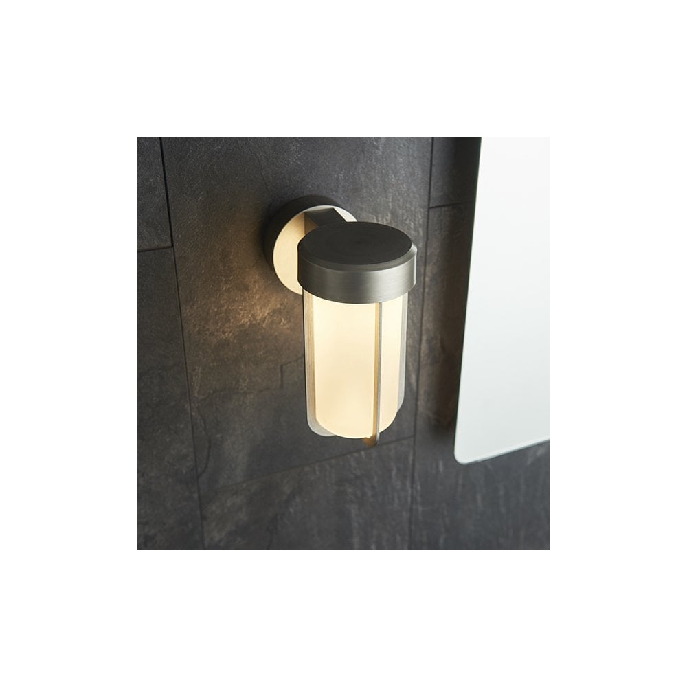 94990 Outdoor LED Wall Light Brushed Silver Finish & Frosted Glass