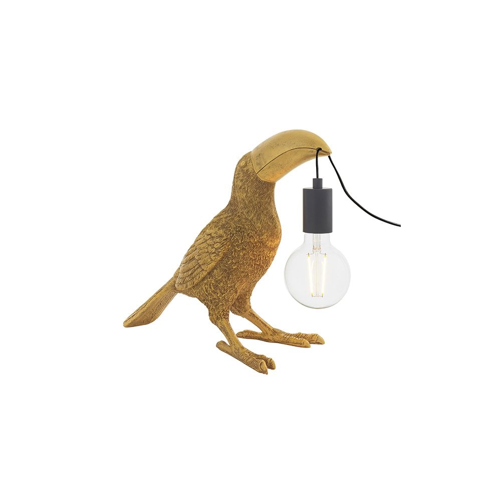 95077 1 Light Table Lamp Vintage Gold Paint & Matt Black