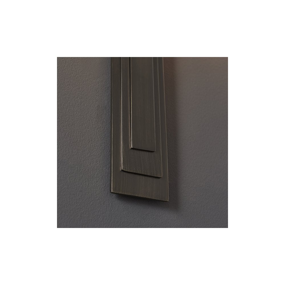 95271 1 Light Wall Light Brushed Bronze Plate & Mink Satin Fabric Shade