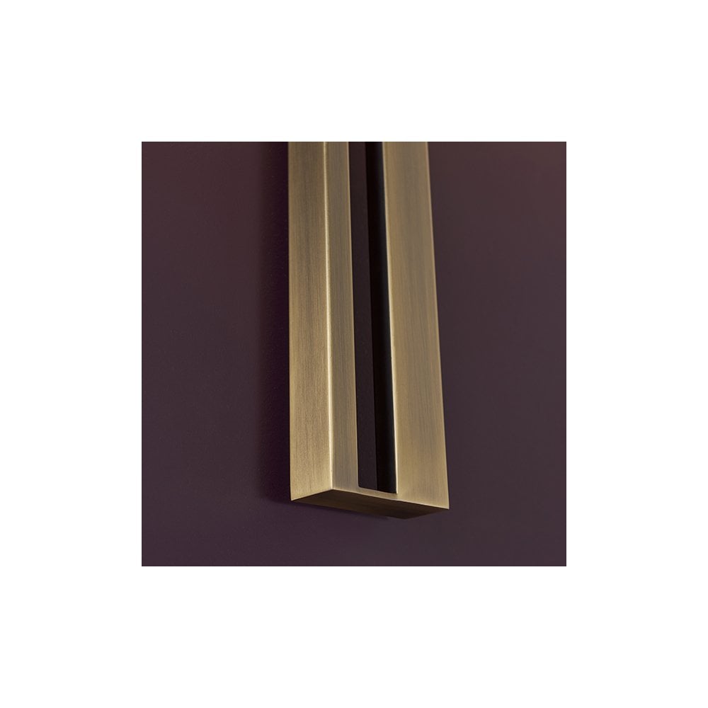 95452 1 Light Wall Light Matt Antique Brass Plate & Mink Satin Fabric Shade