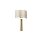 95452 1 Light Wall Light Matt Antique Brass Plate & Mink Satin Fabric Shade