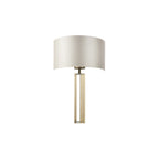 95452 1 Light Wall Light Matt Antique Brass Plate & Mink Satin Fabric Shade