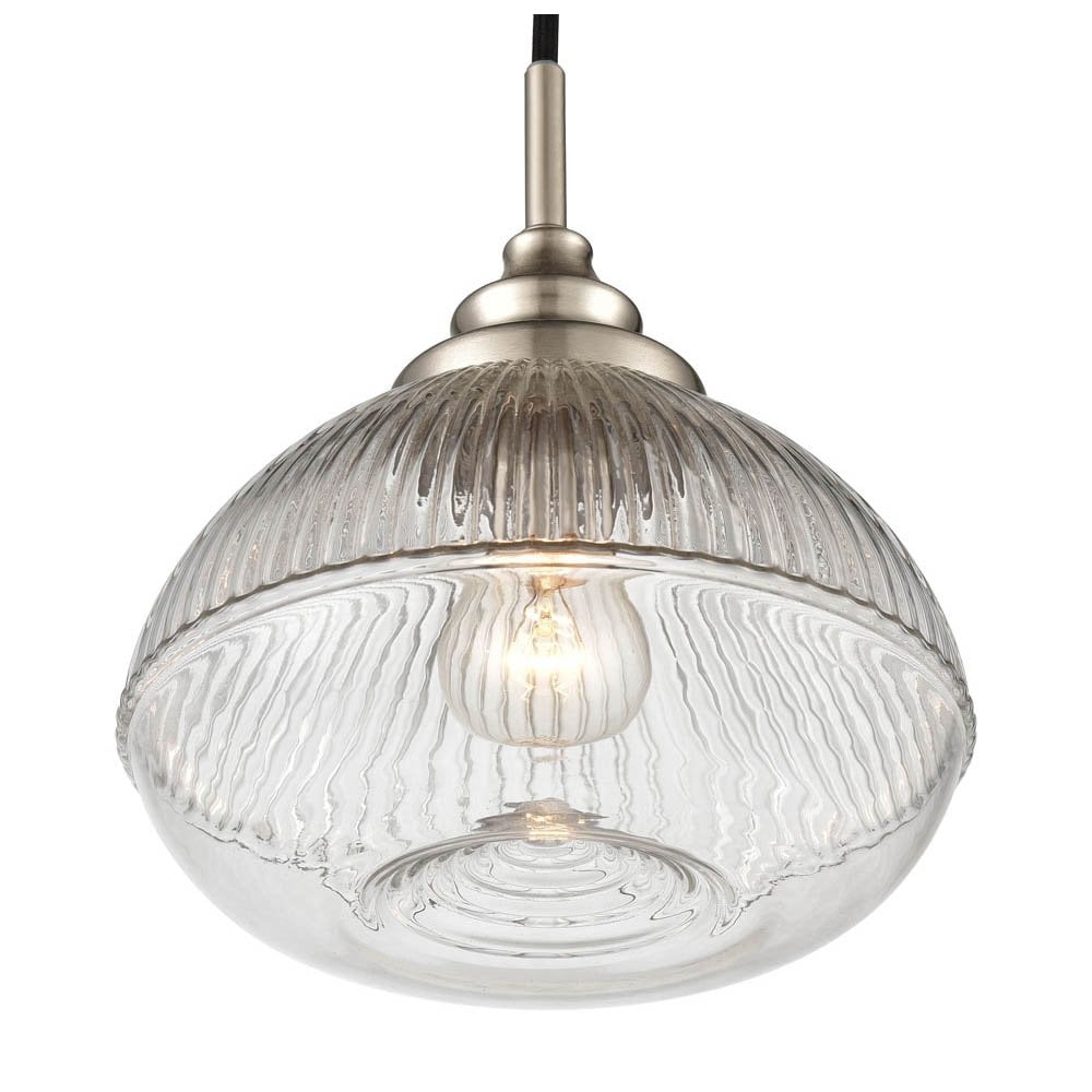 CF5805 Acoste Ceiling Fitting 1 Light Satin Nickel (S)