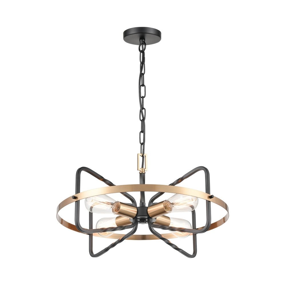 FL2455-4 Kasteel 4 Light Pendant Antique Bronze