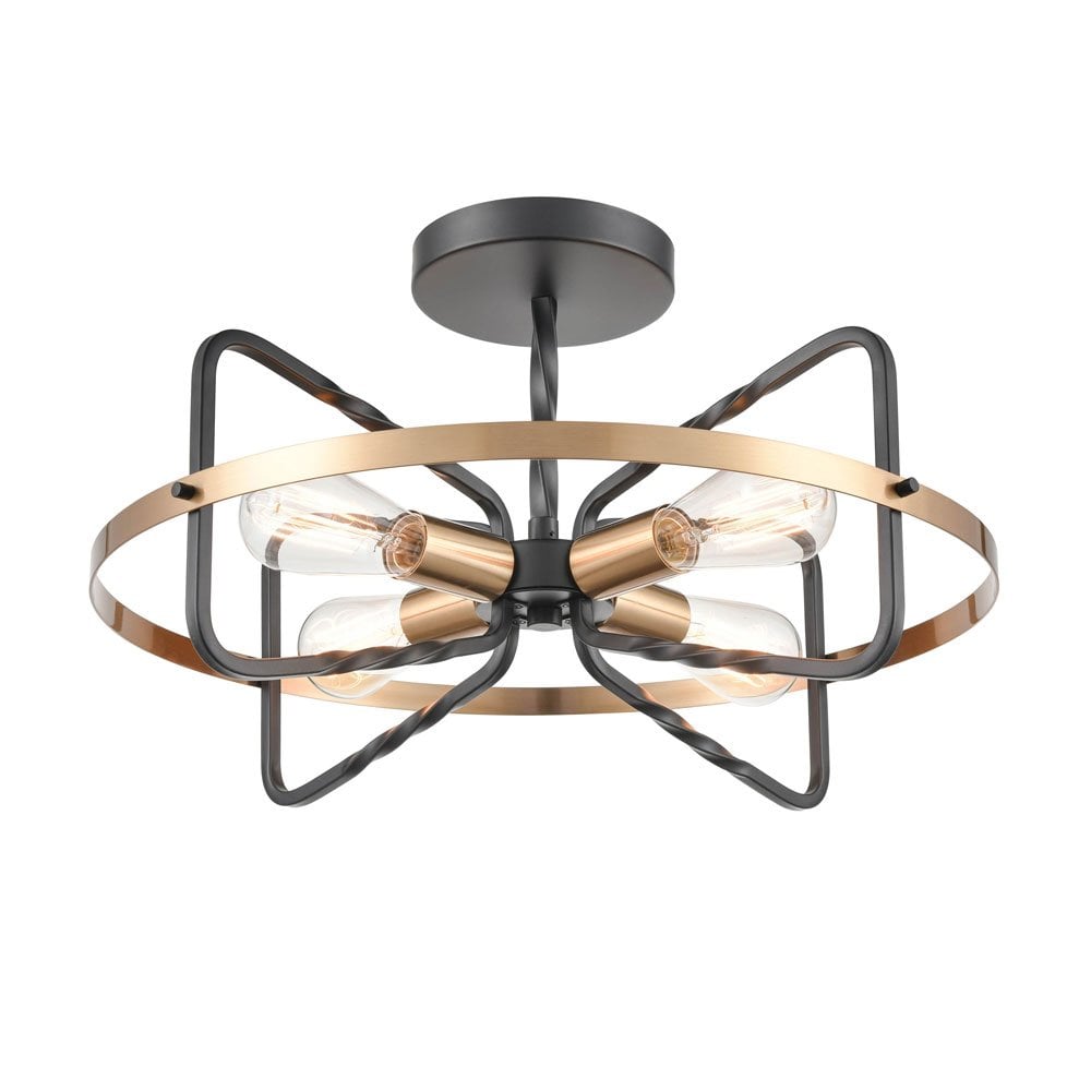 FL2455-4 Kasteel 4 Light Pendant Antique Bronze