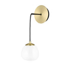 FL2460-1 Vermeer 1 Light Ceiling / Wall Black Gold Opal