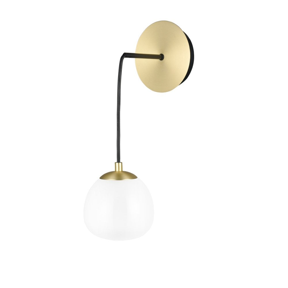 FL2460-1 Vermeer 1 Light Ceiling / Wall Black Gold Opal