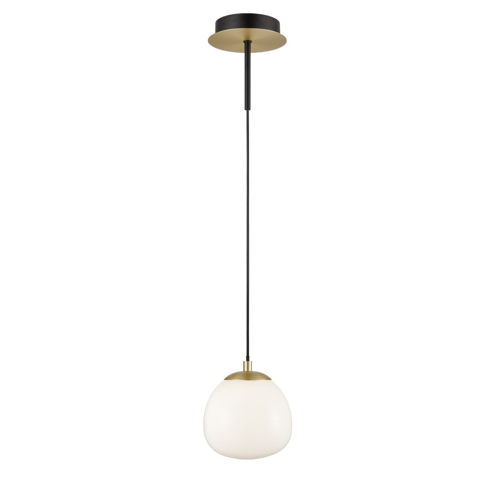 FL2460-1 Vermeer 1 Light Ceiling / Wall Black Gold Opal