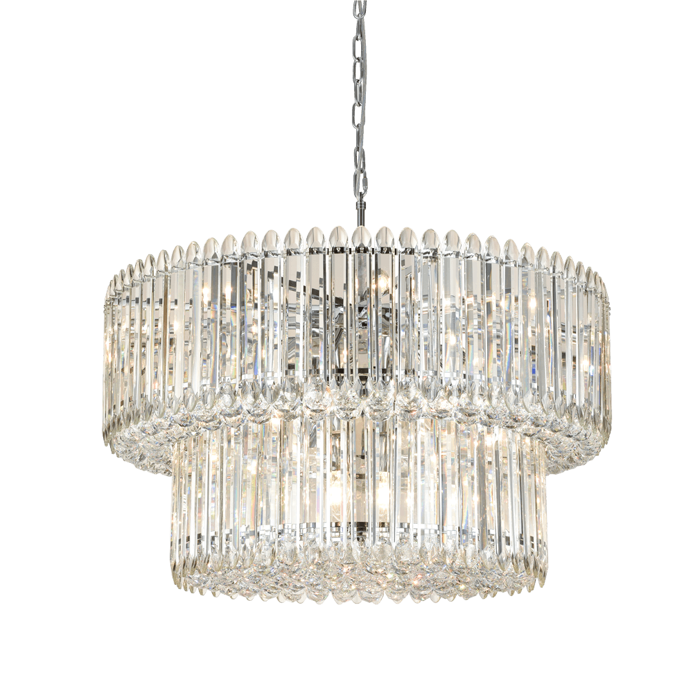 FL2461-20 Diva 20 Light Pendant Chrome Crystal