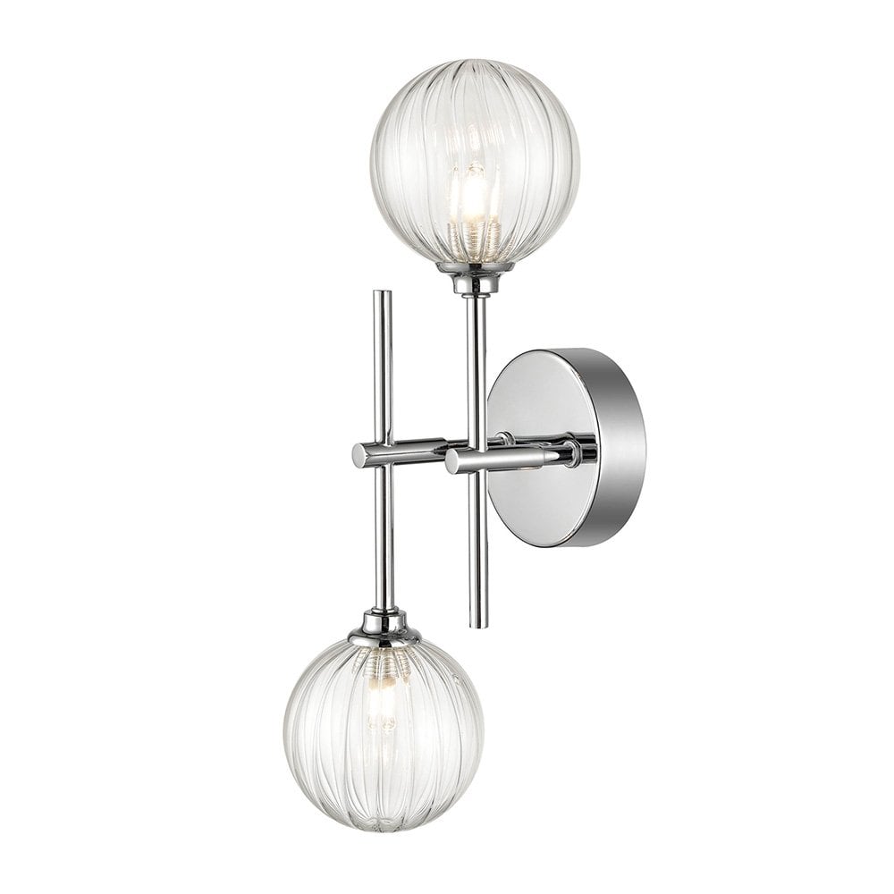 FL2463-2 Abstraction 2 Light Bathroom Ceiling / Wall Black Brass