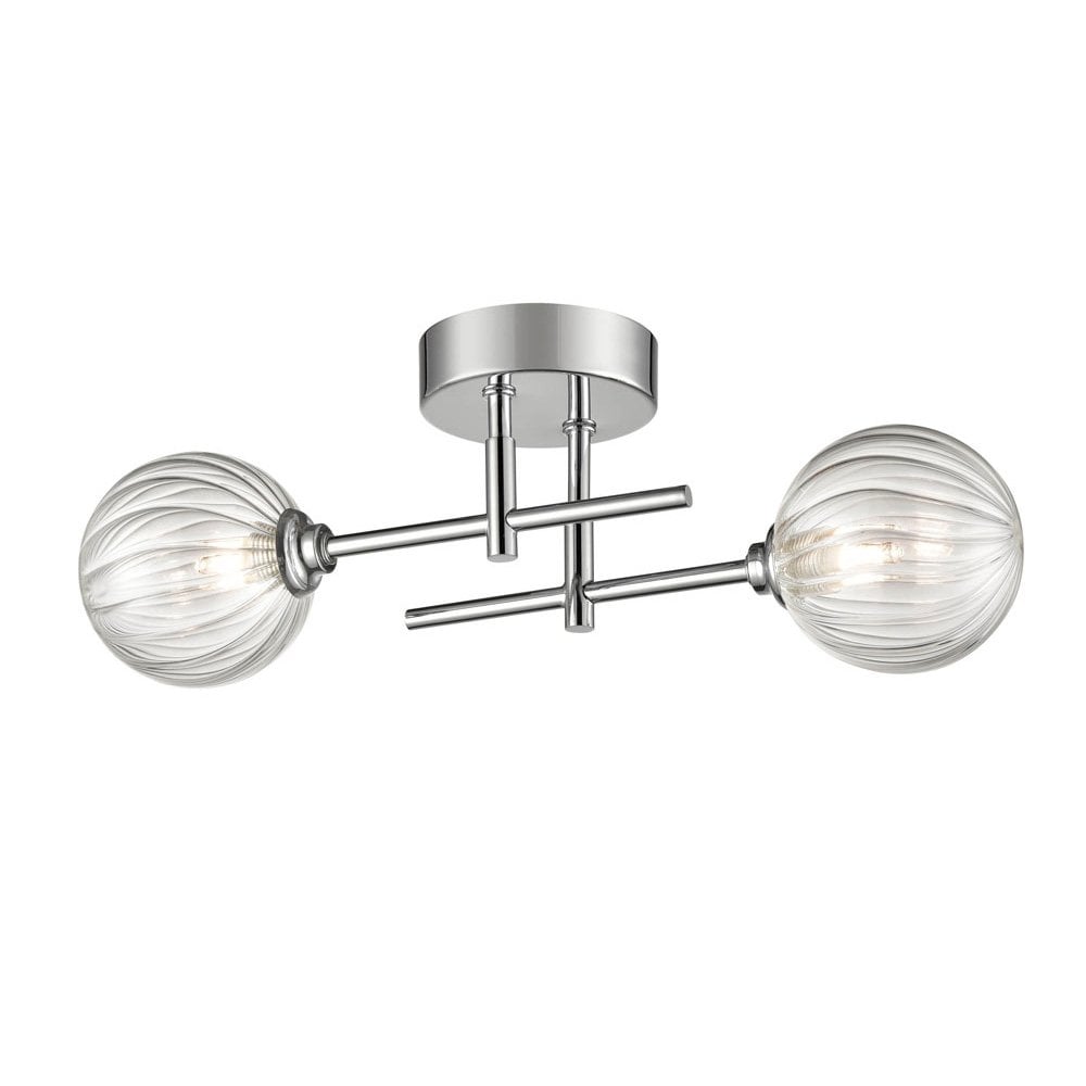 FL2464-2 Abstraction 2 Light Bathroom Ceiling / Wall Chrome