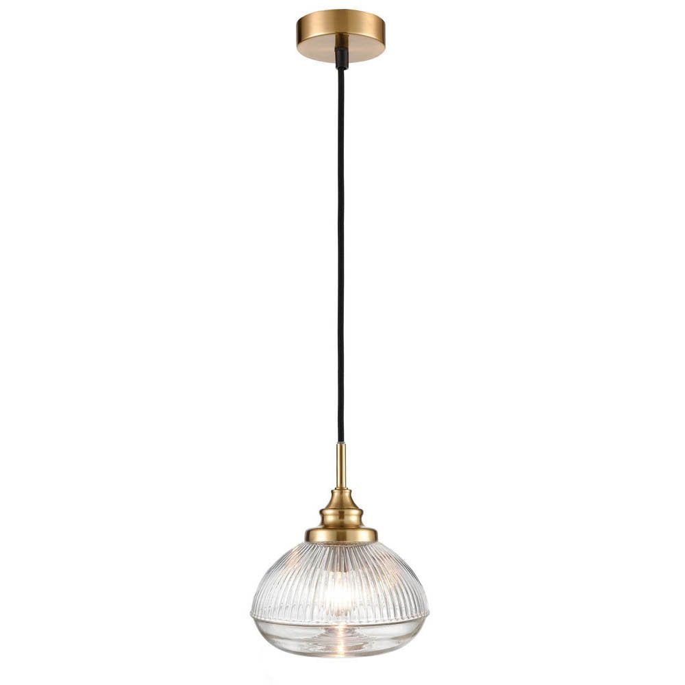 PCH423 Acoste 1 Light Pendant Brushed Brass