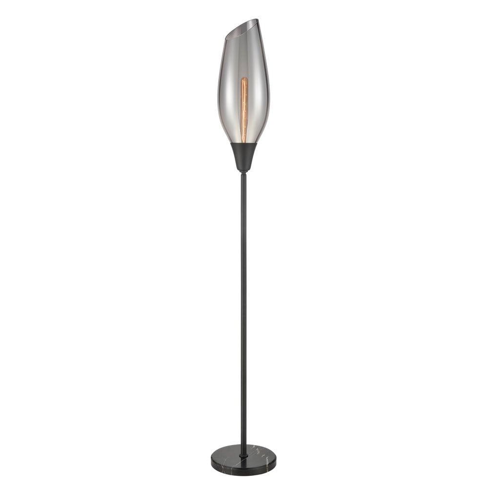 Taper Smoke 1 Light Floor  Lamp Black