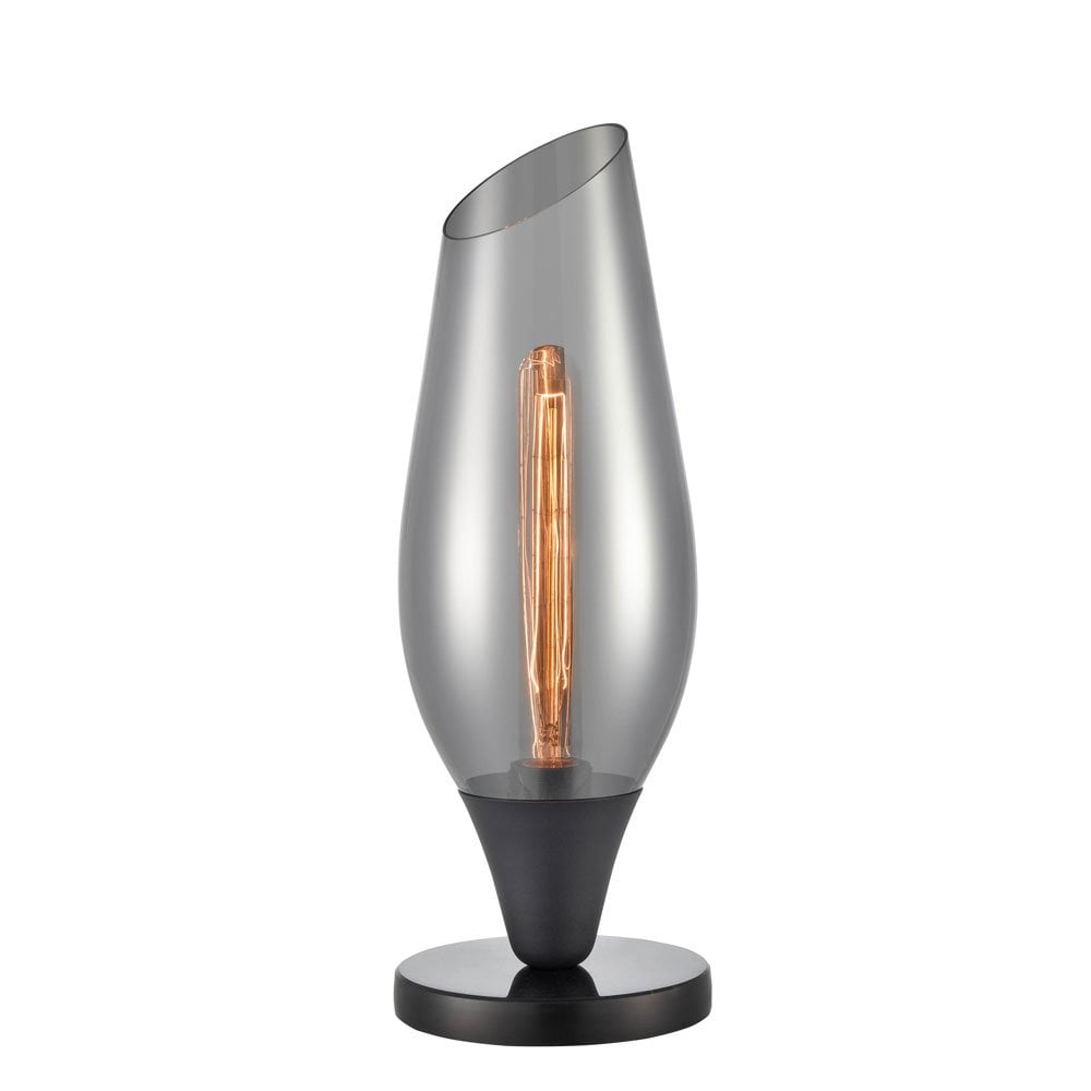 TL201 Taper Smoke 1 Light Table Lamp Black
