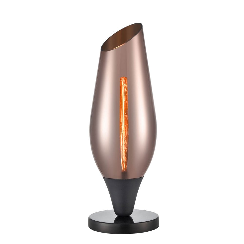 Taper Copper 1 Light Table  Lamp Black
